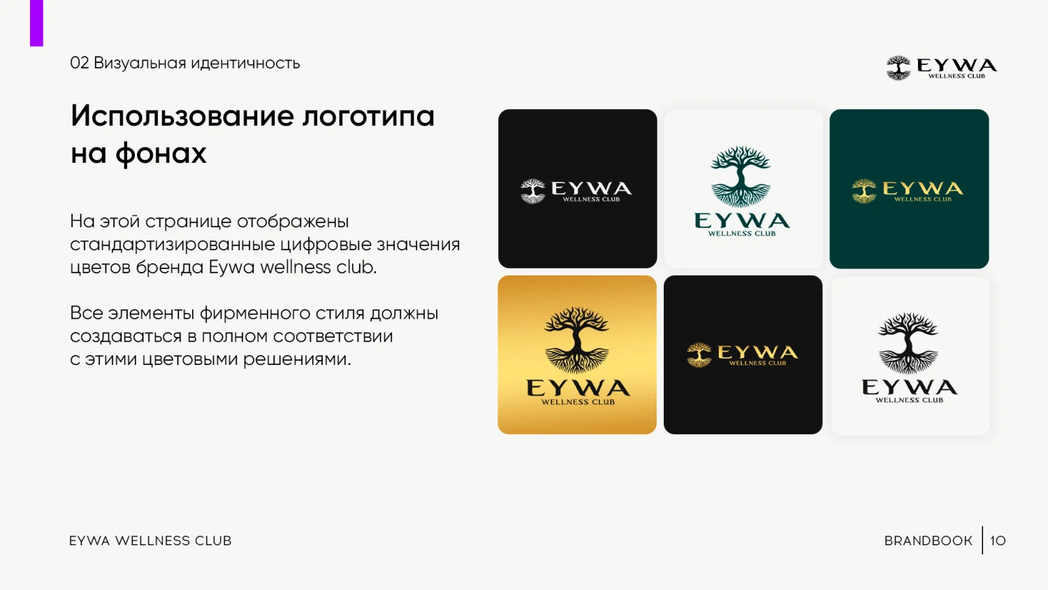 Применение логотипа на разных фонах